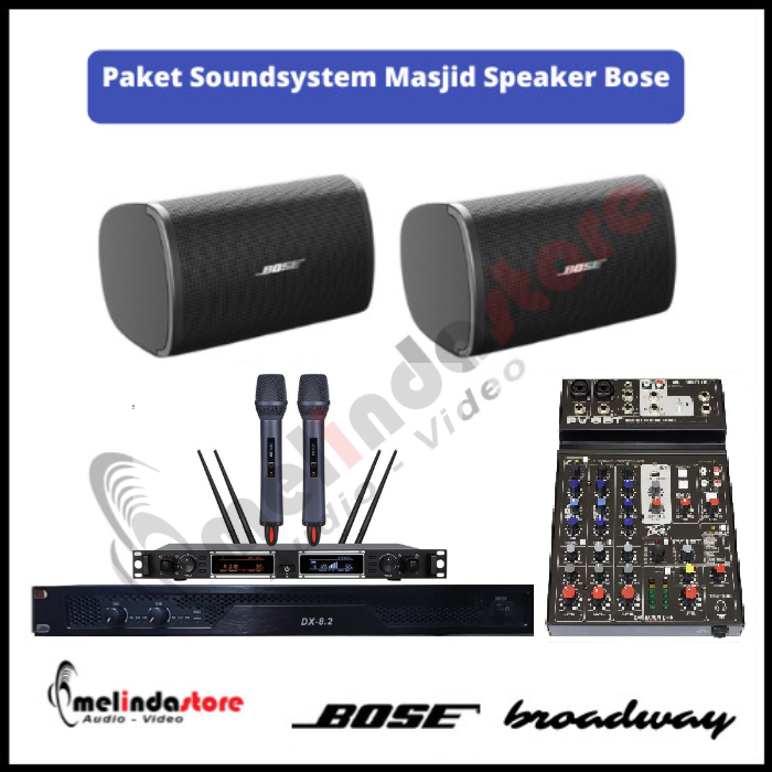 Paket Sound System Masjid Indoor Speaker Bose - Luas 100m2 B